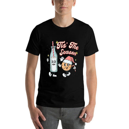 Tis The Season Retro Milk And Cookie Christmas  Breathable T-Shirt