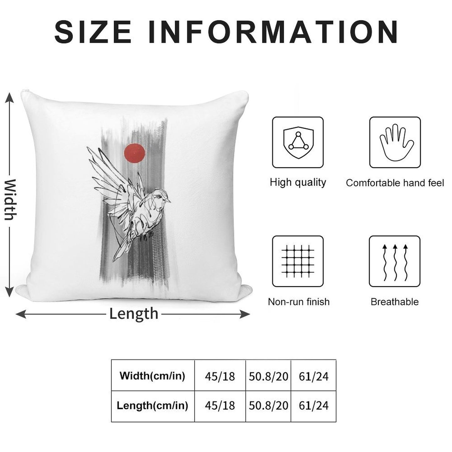 Flow of Life Red Edition Soft Skin-Friendly Throw Pillow
