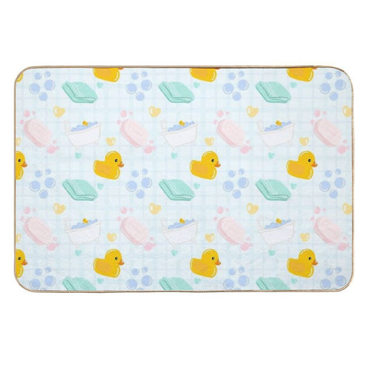 Cute Rubber Ducky Bath Time  Absorbent Bath Mat