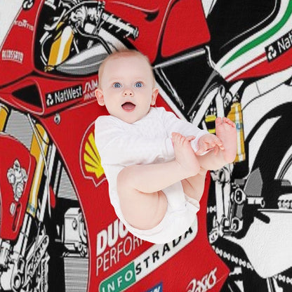 DUCATI 916 Superbike Travel-friendly Throw Blanket