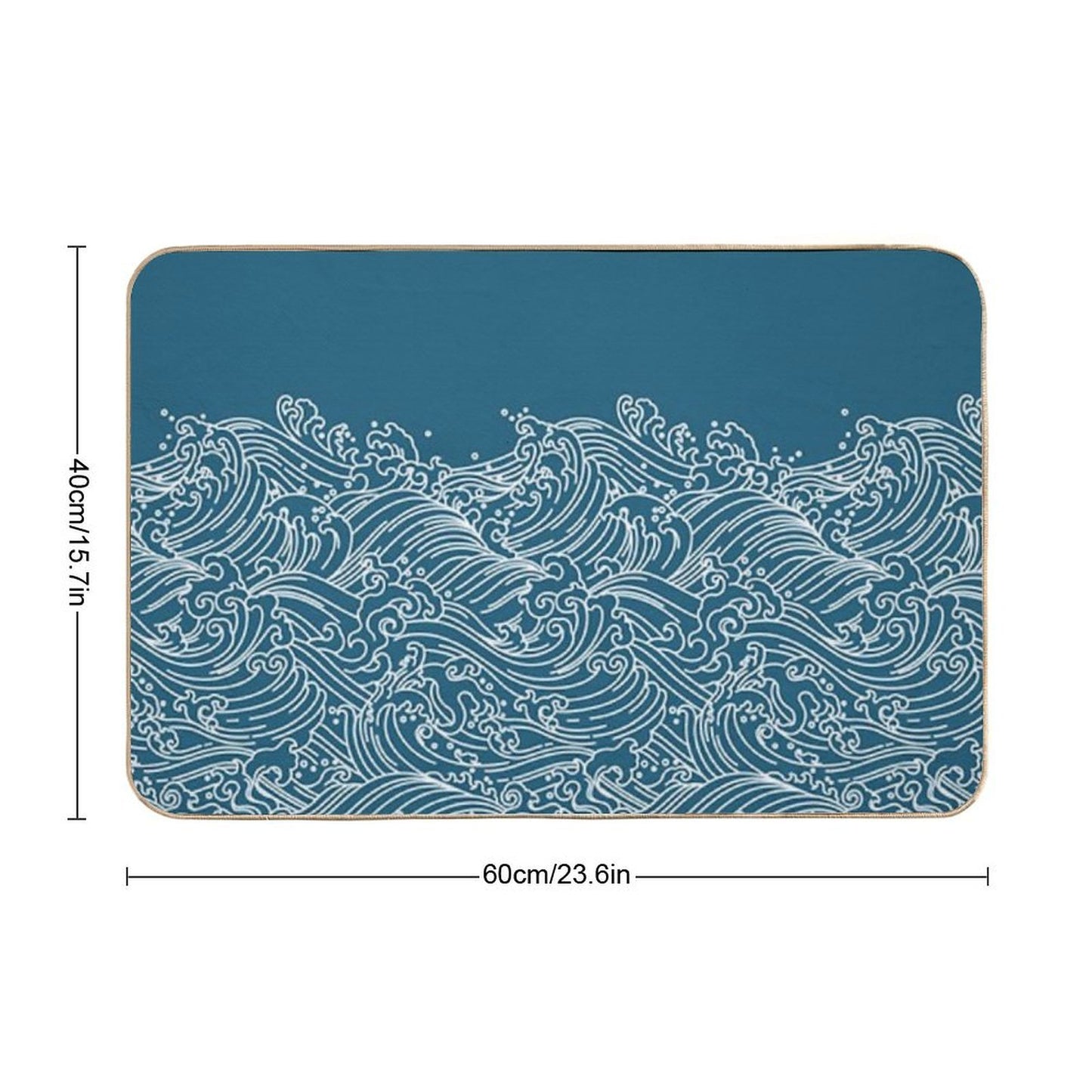 Waves  Stain-Proof Bath Mat