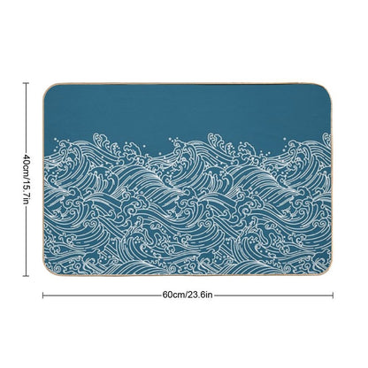 Waves  Stain-Proof Bath Mat