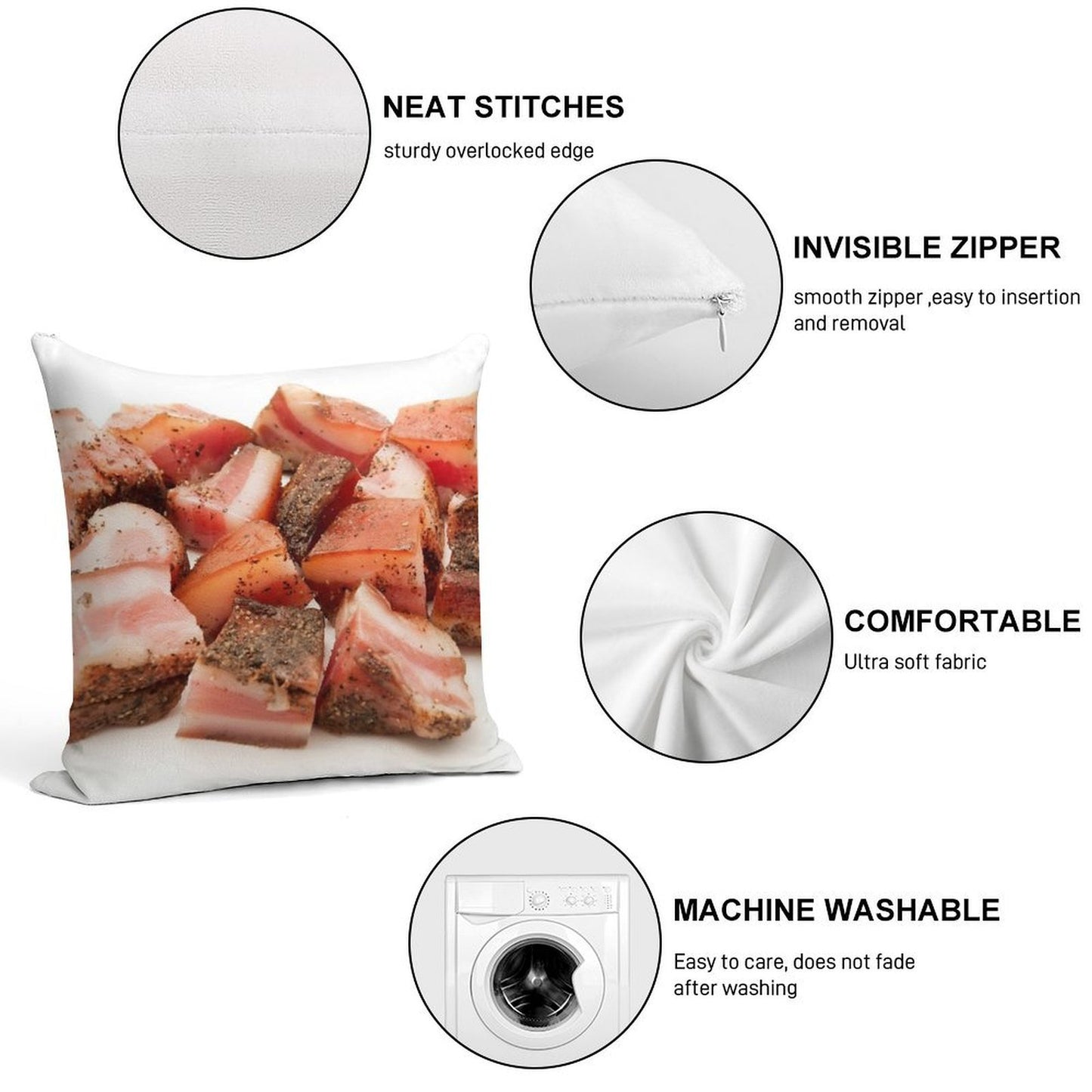 Italian Guanciale Soft Luxury Feel Throw Pillow