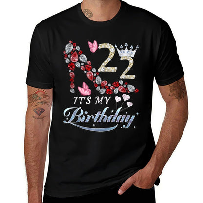 It's My 22nd Birthday, 22 Years Old, 22nd Birthday Queen  Quick-drying T-Shirt