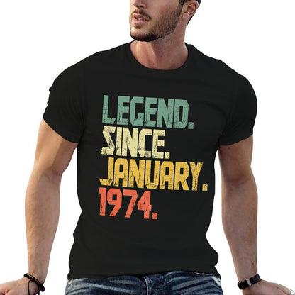 Funny 50 Years Old Vintage January 1974 Retro 50th Birthday Premium  Oversized Silhouette T-Shirt
