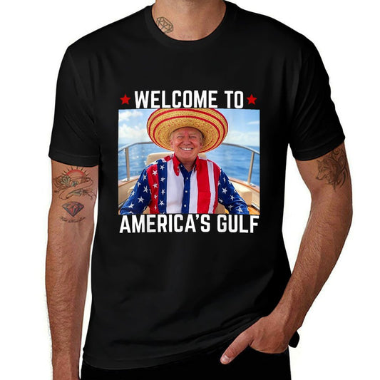 Trump America&#39;s Gulf Mexico President Trump Sombrero Stretchy T-Shirt