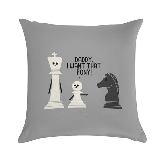 Pony Soft Hidden Zipper Throw Pillow