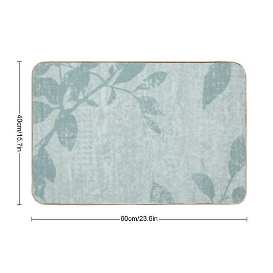 Duck Egg Floral  Easy Maintenance Bath Mat