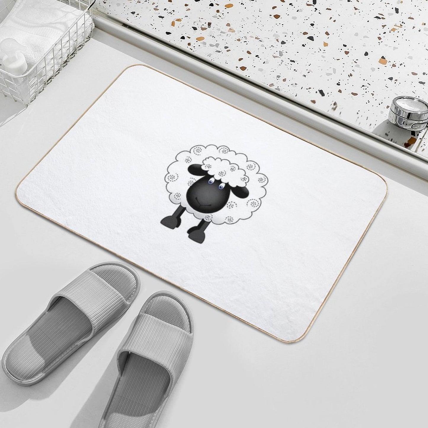 Shelby The Sheep  Non-Slip Bath Mat