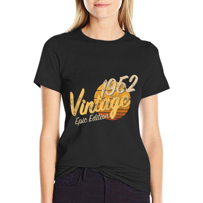 70th Birthday Vintage 1952 Born in 1952 70 Birthday  Wrinkle-resistant T-Shirt