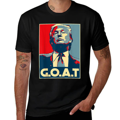 Trump GOAT Middle Finger Election 2024 Republican Poster  Tagless Design T-Shirt