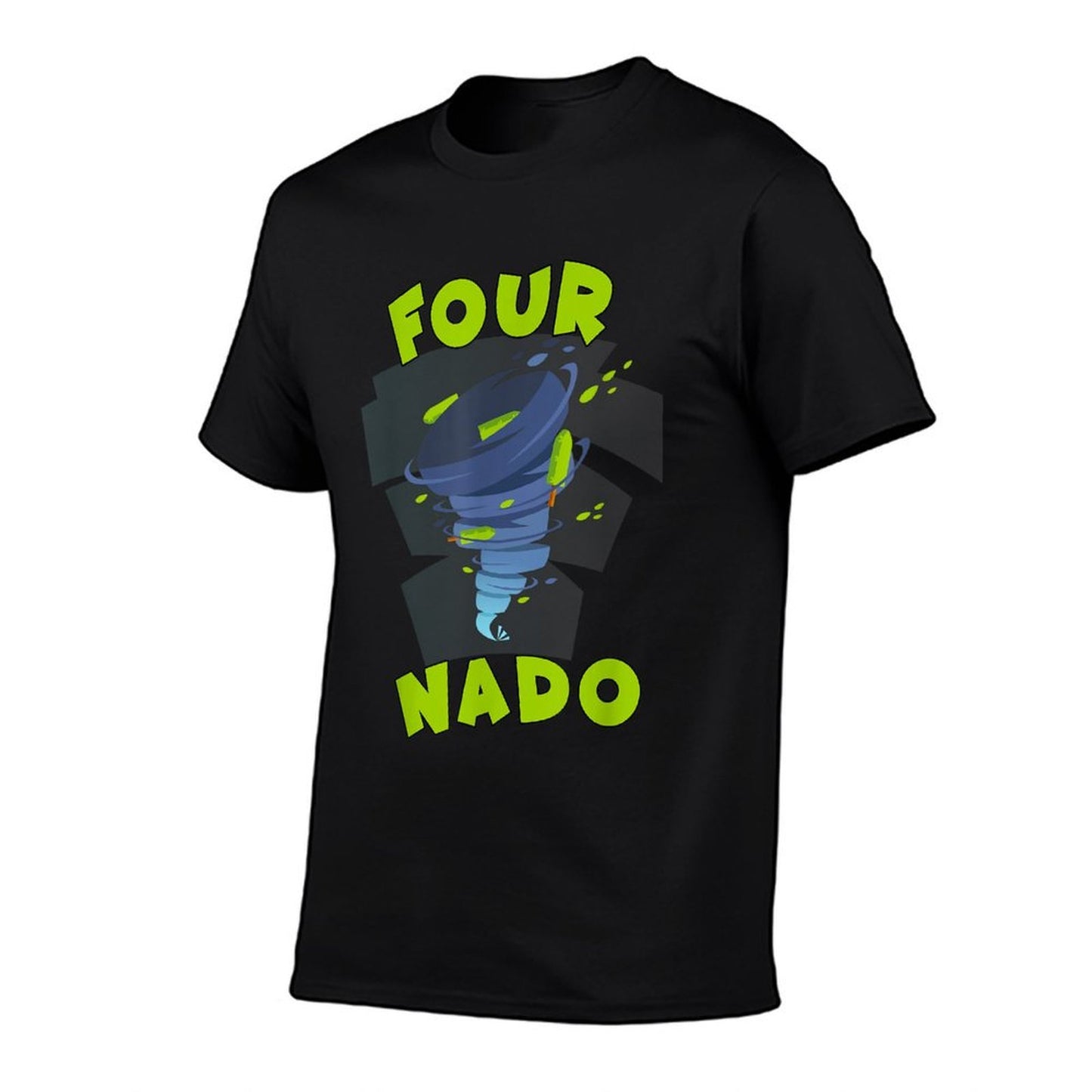 Fournado 4 Year Old Kids Birthday Fourth Birthday T-shirt  Oversized Silhouette T-Shirt