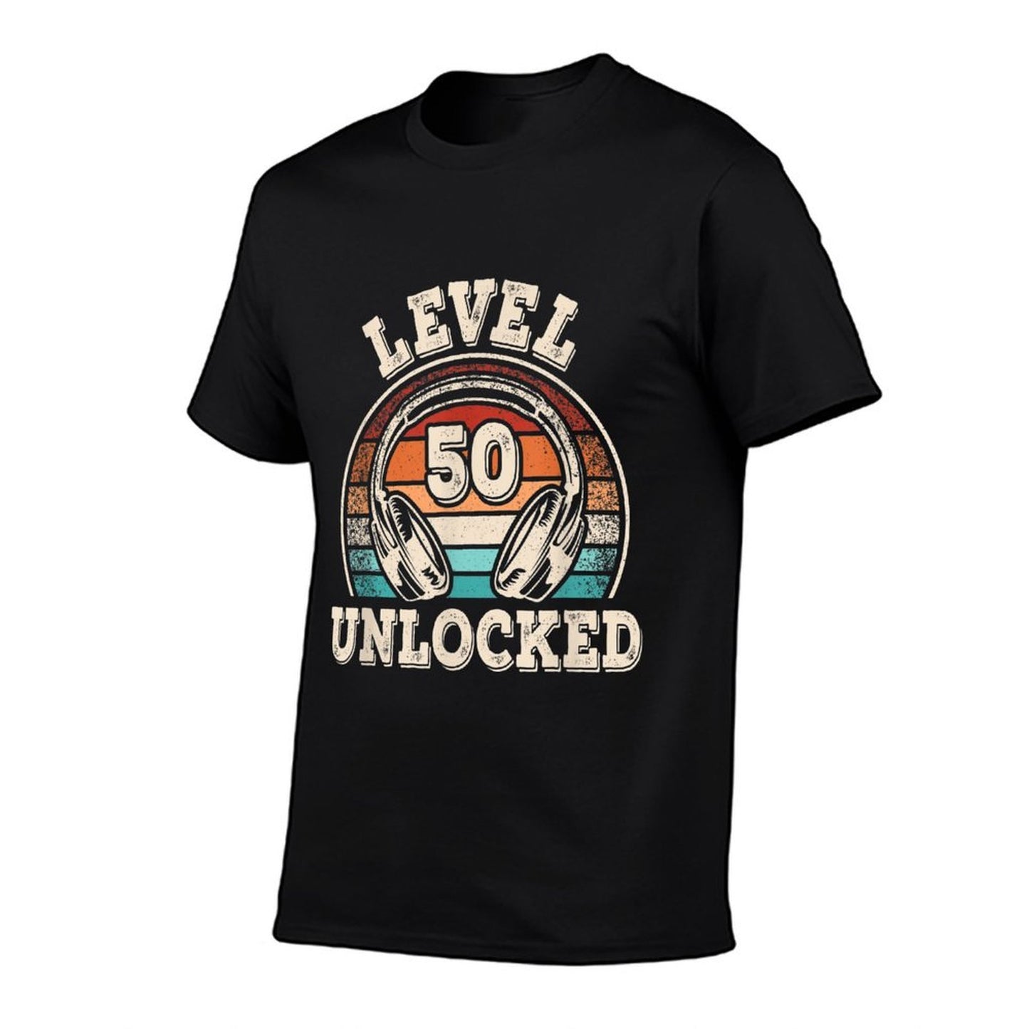 Level 50 Unlocked Gaming 50 Years Old 50th Birthday Gamer  Tagless Design T-Shirt
