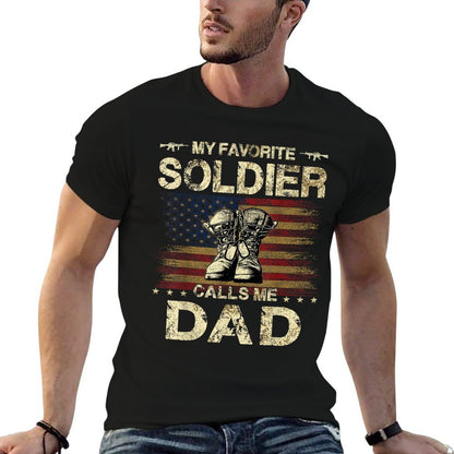 My Favorite Solider Calls Me Dad  Proud Army Dad  Trendy Pattern T-Shirt