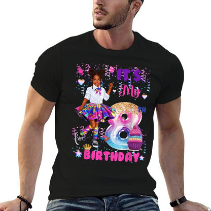 African American Black Girl 8 Year Old Its My 8th Birthday  Summer-ready Fabric T-Shirt