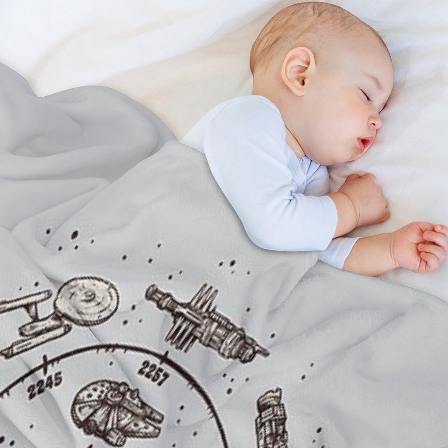 Timeline Shrink-resistant Throw Blanket