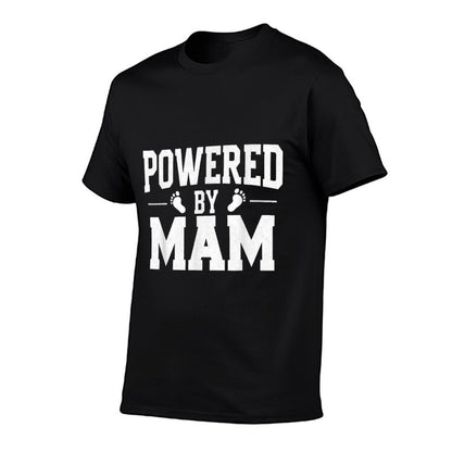 Powered By Mam Cute Mammy Mother's Day Lover  Moisture-wicking T-Shirt
