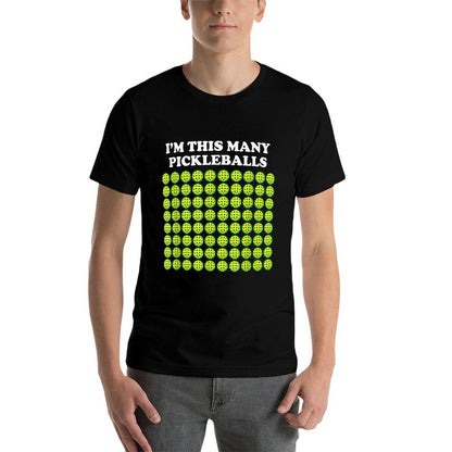 I'm This Many Pickleballs Paddleball Lover 80th Birthday  Odor-resistant T-Shirt
