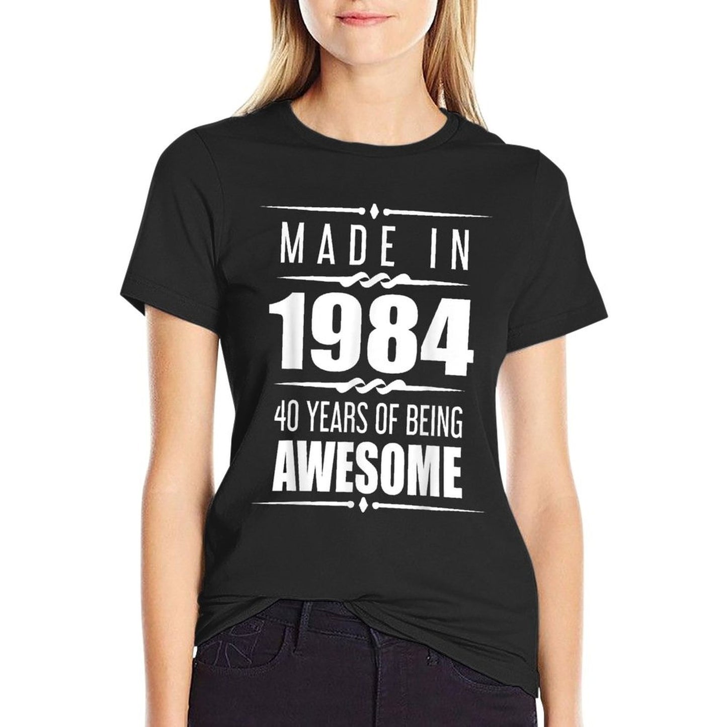 Made In 1984 40 Years of Being Awesome 40th Birthday  Moisture-wicking T-Shirt