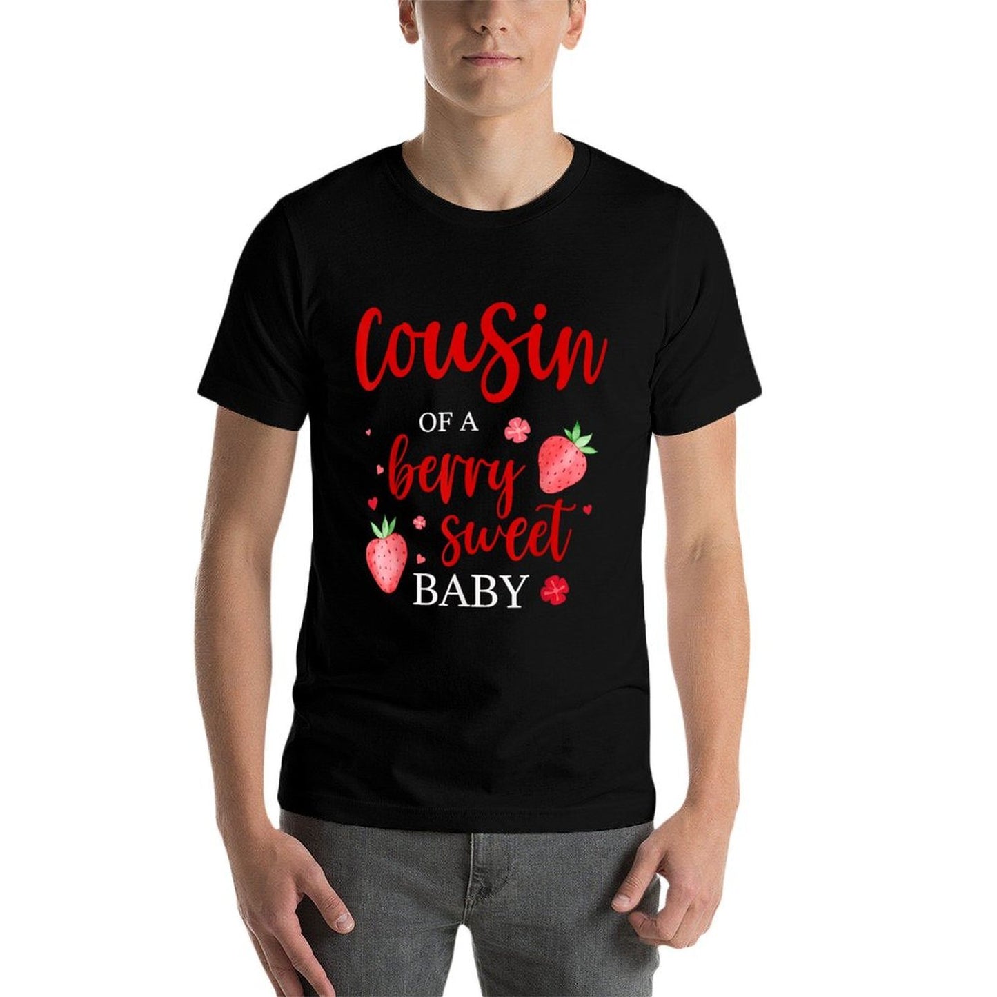 Cousin Of A Berry Sweet One Strawberry Baby First Birthday  Easy-care T-Shirt