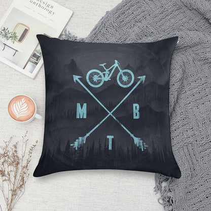 Downhill MTB Soft Reinforced Edging Throw Pillow