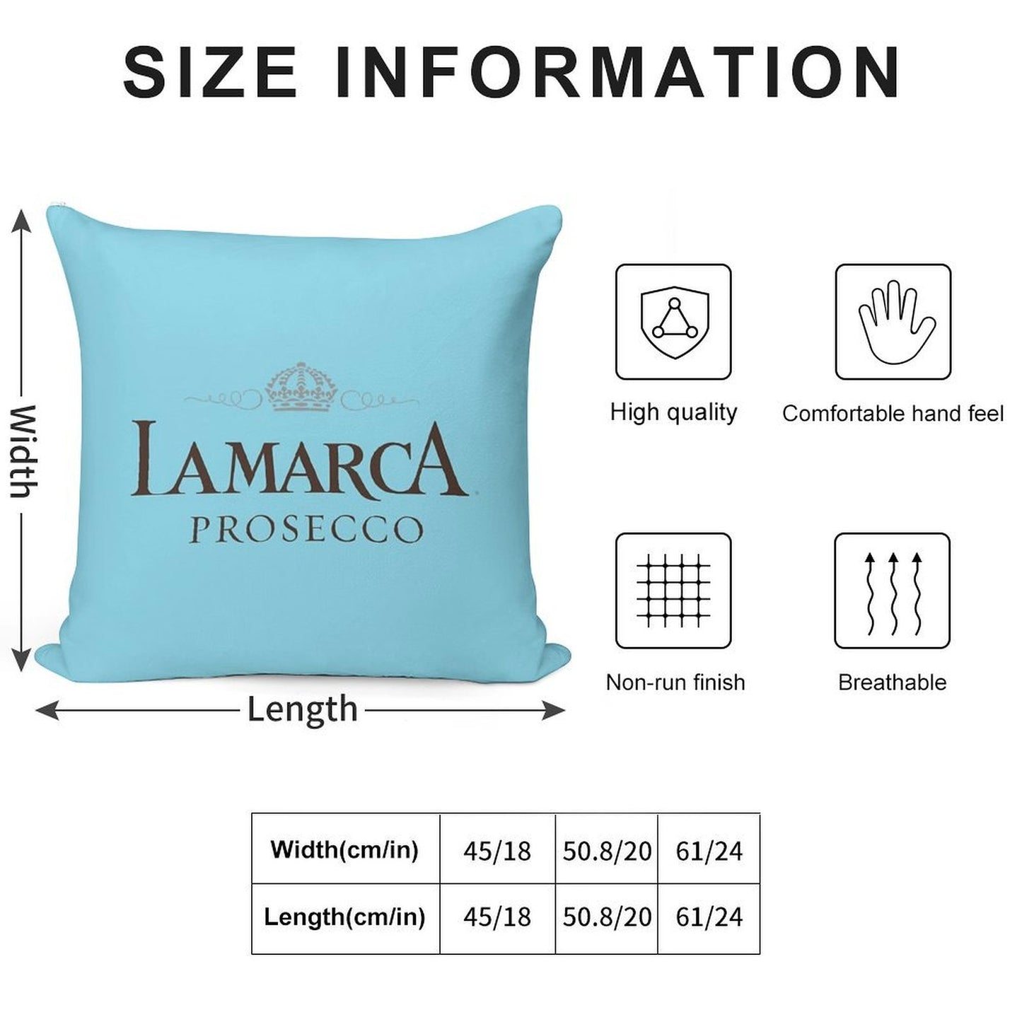 La Marca Prosecco Soft Warmth Comfort Throw Pillow
