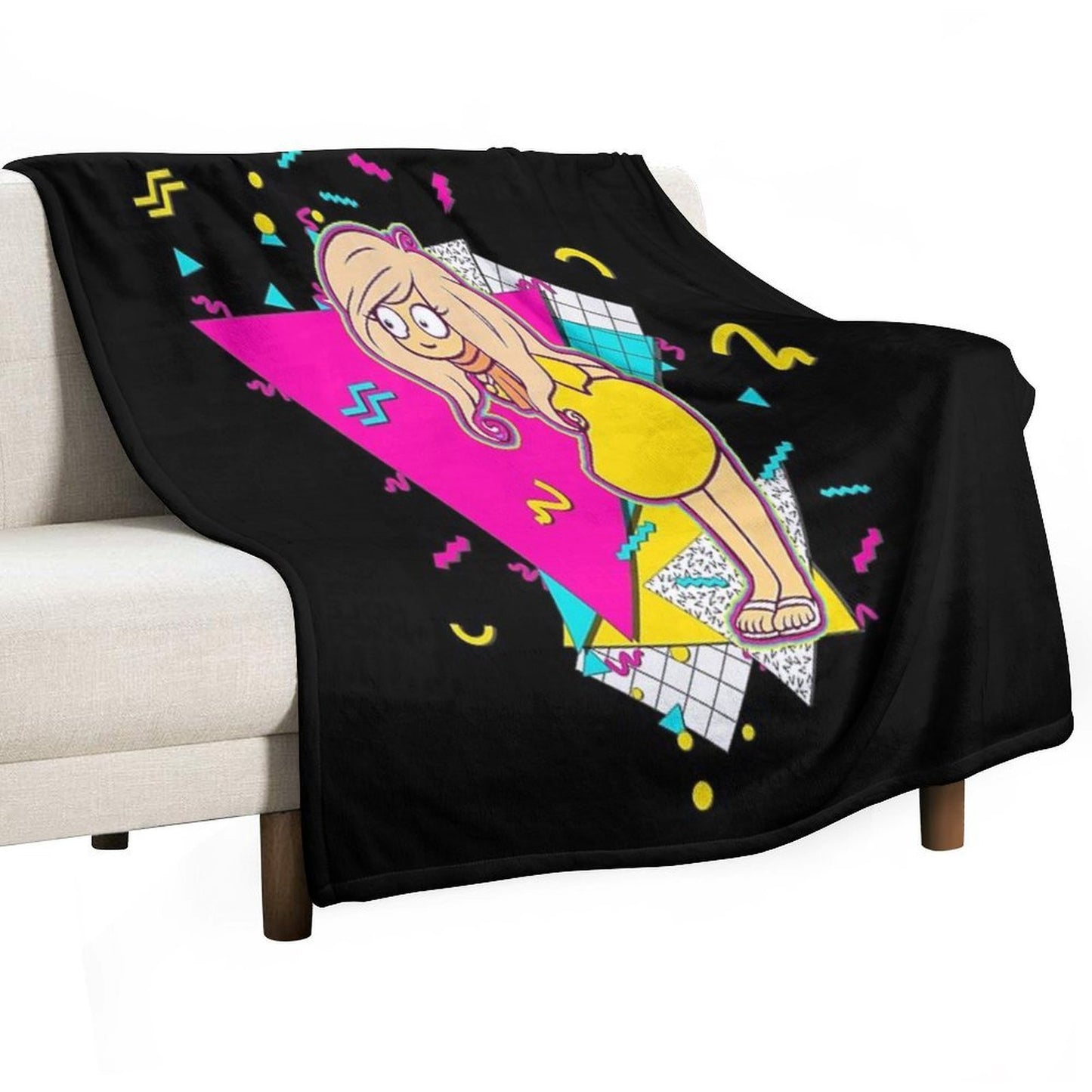 Coco  Ongezellig  90s Design Versatility Throw Blanket