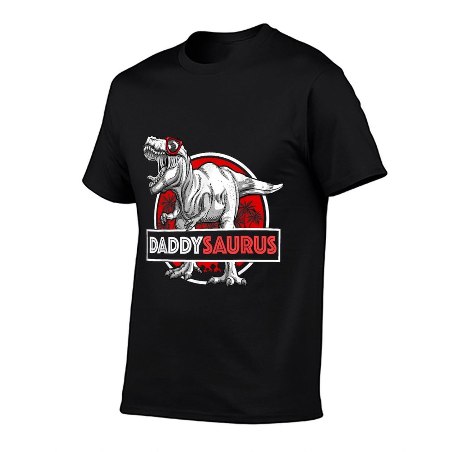 Daddysaurus T-Rex Matching Funny Father Saurus Dinosaur  Oversized Silhouette T-Shirt