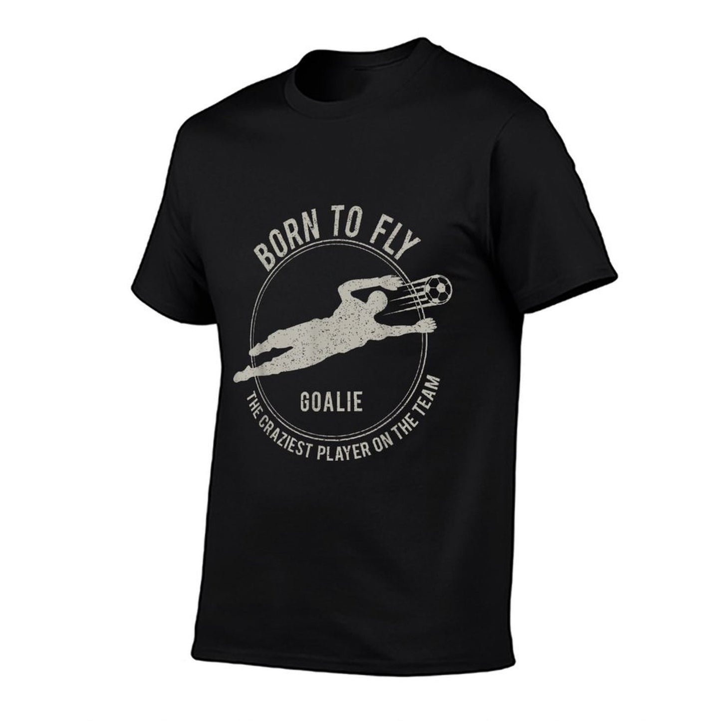 Funny Goalkeeper Gift Soccer Goalie Born to Fly  Breathable T-Shirt