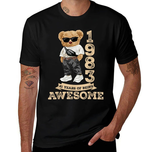 41 Year Old Awesome Funny 1983 41st Birthday Gifts Men Boys  Tagless Design T-Shirt