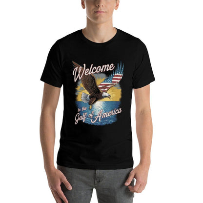 Gulf Of USA America Gift Men Women Flag Beach Heathered Texture T-Shirt