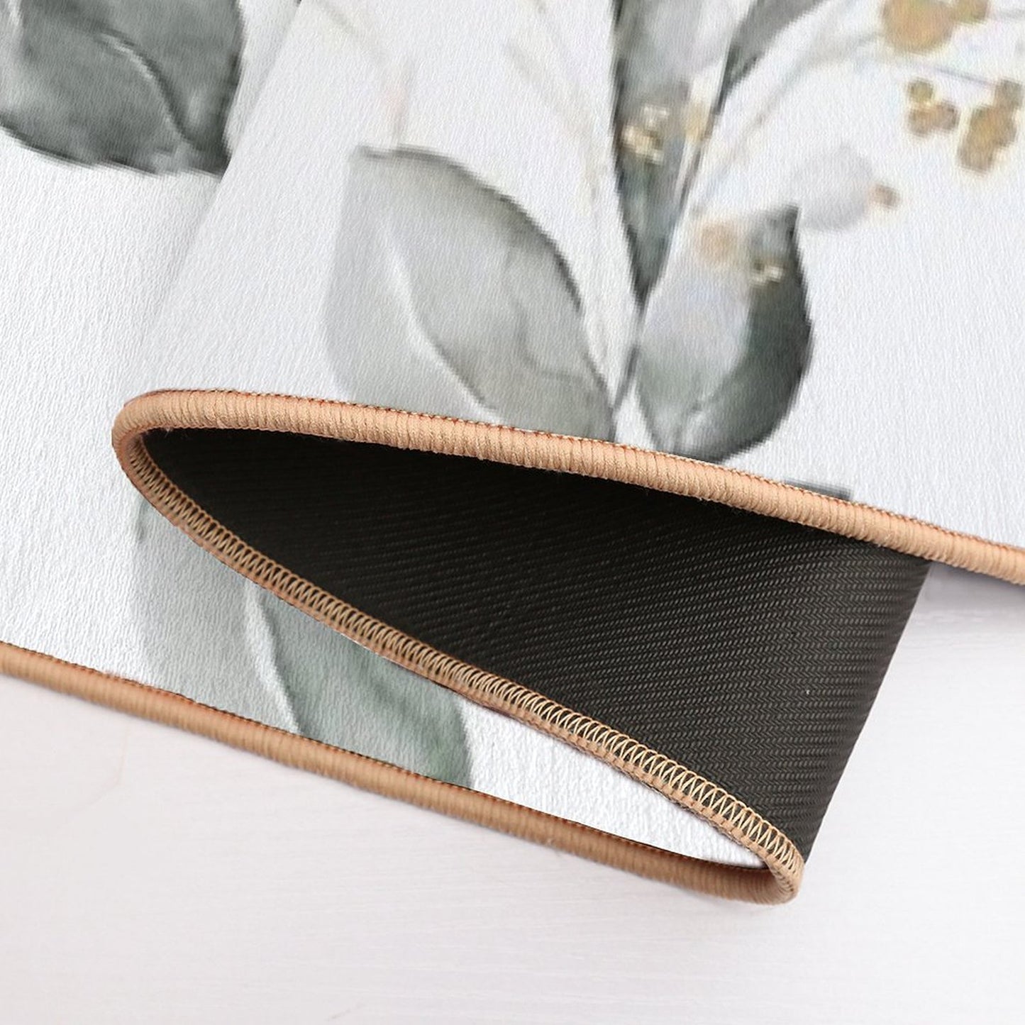 Abstract Composition of Leaves  Easy Maintenance Bath Mat