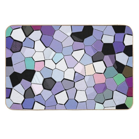 Mosaic Design - Camouflage Texture  Non-Slip Bath Mat