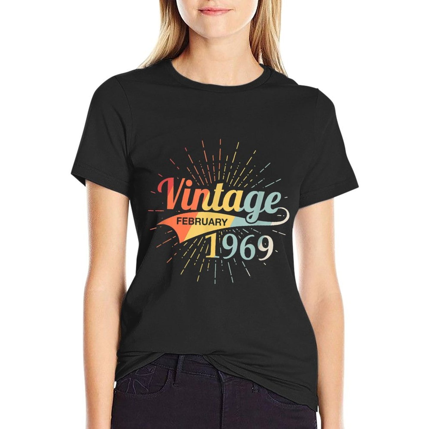 Vintage February 1969 Birthday Retro 50th Birthday  Affordable Price T-Shirt