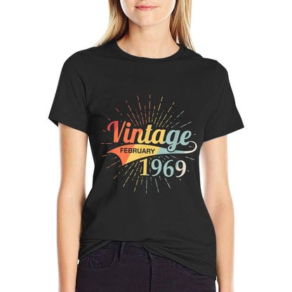 Vintage February 1969 Birthday Retro 50th Birthday  Affordable Price T-Shirt