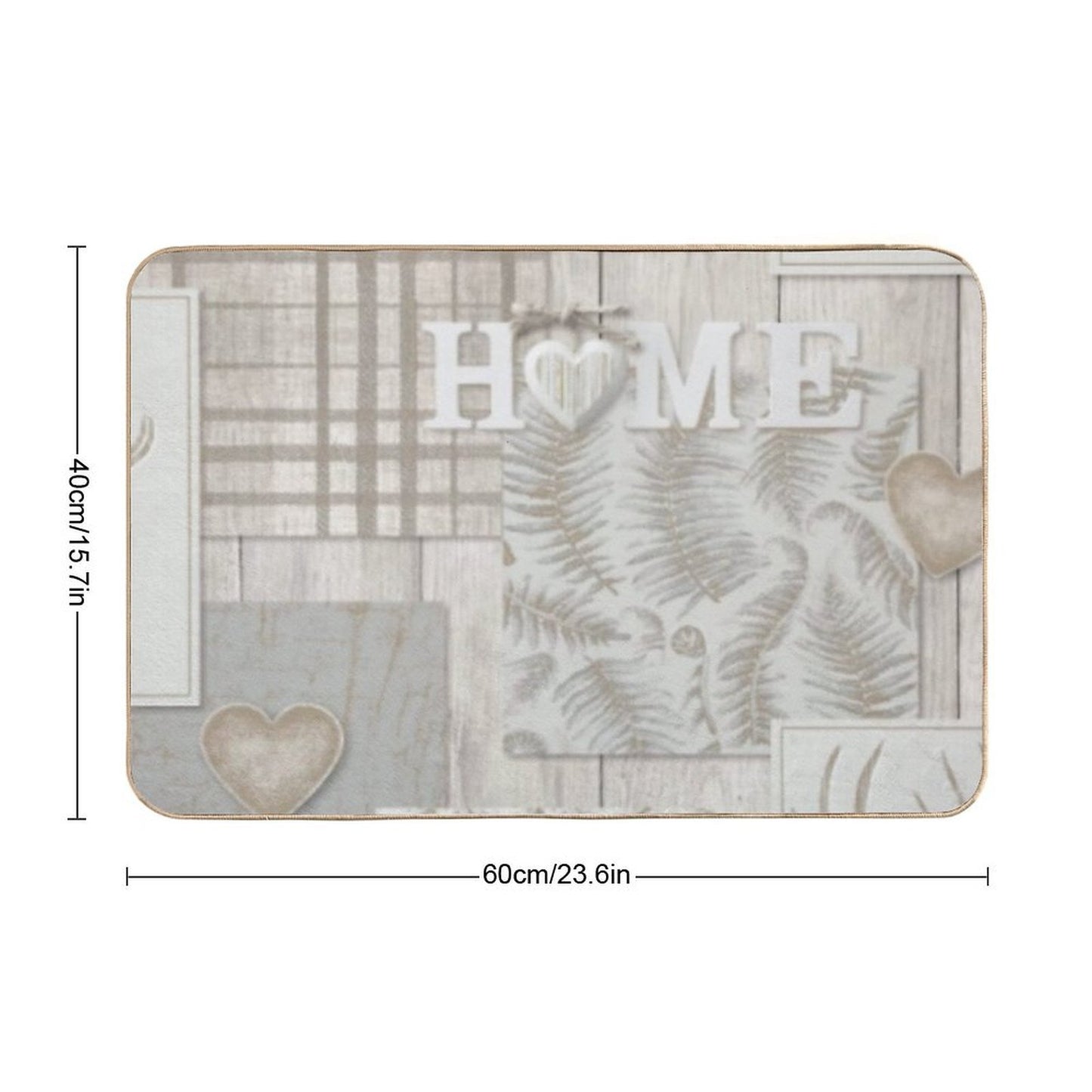 Home Collage  Stain-Proof Bath Mat