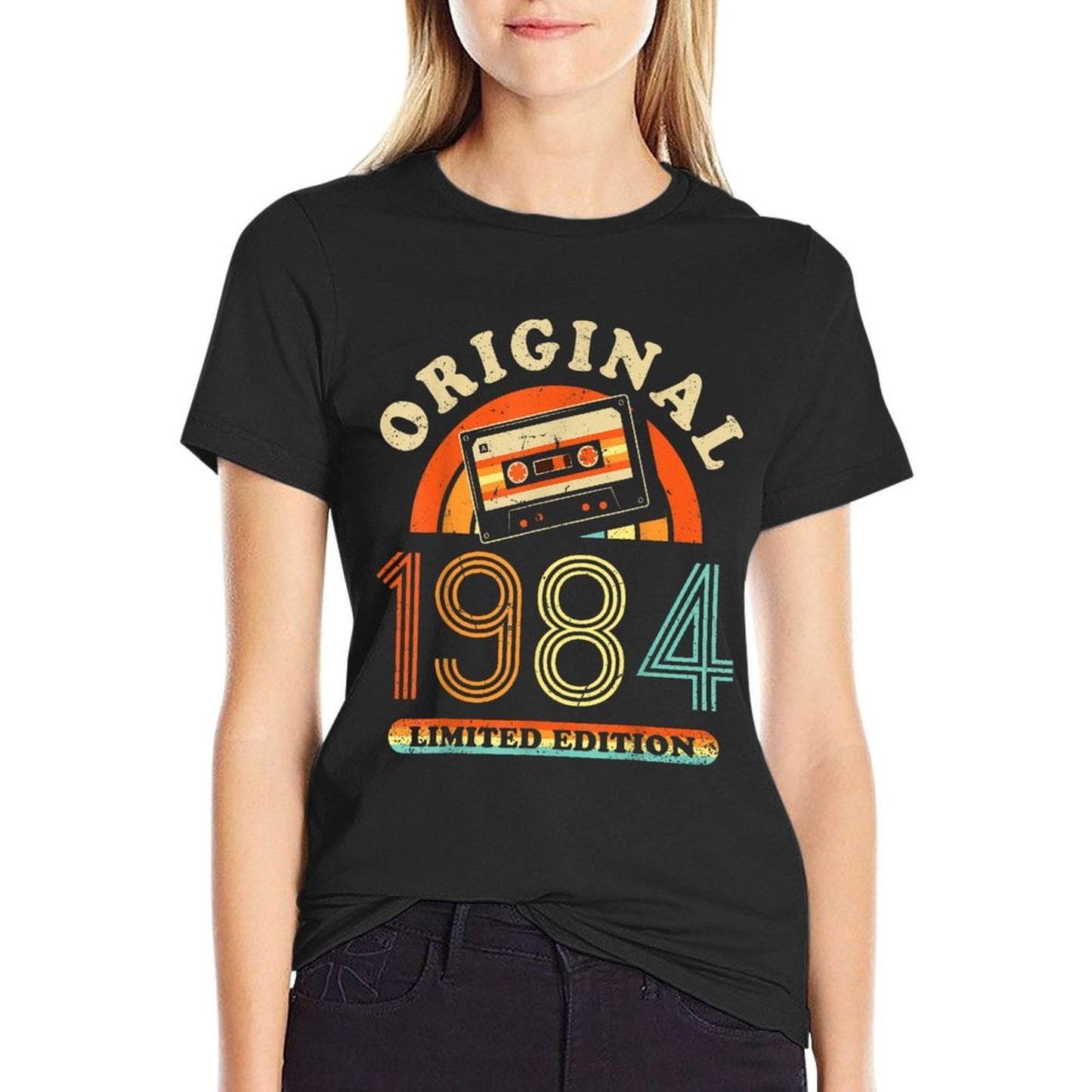 Retro Limited Edition 1984 Cassette Tape 40th Birthday  High-quality Stitching T-Shirt