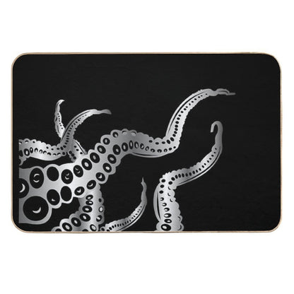 Octopus Design Silver  Fade-Resistant Bath Mat