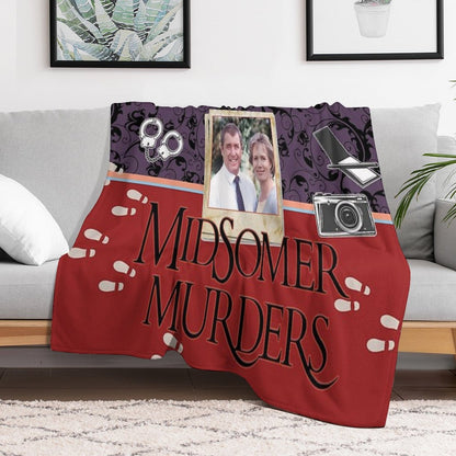 Inspector Barnaby Investigates in Midsomer Murders And Solves Exciting Criminal Cases in Idyllic England, Great Series Sustainable Throw Blanket
