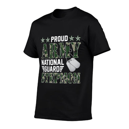 Proud Army National Guard Stepmom Military Family Veteran  Durable T-Shirt