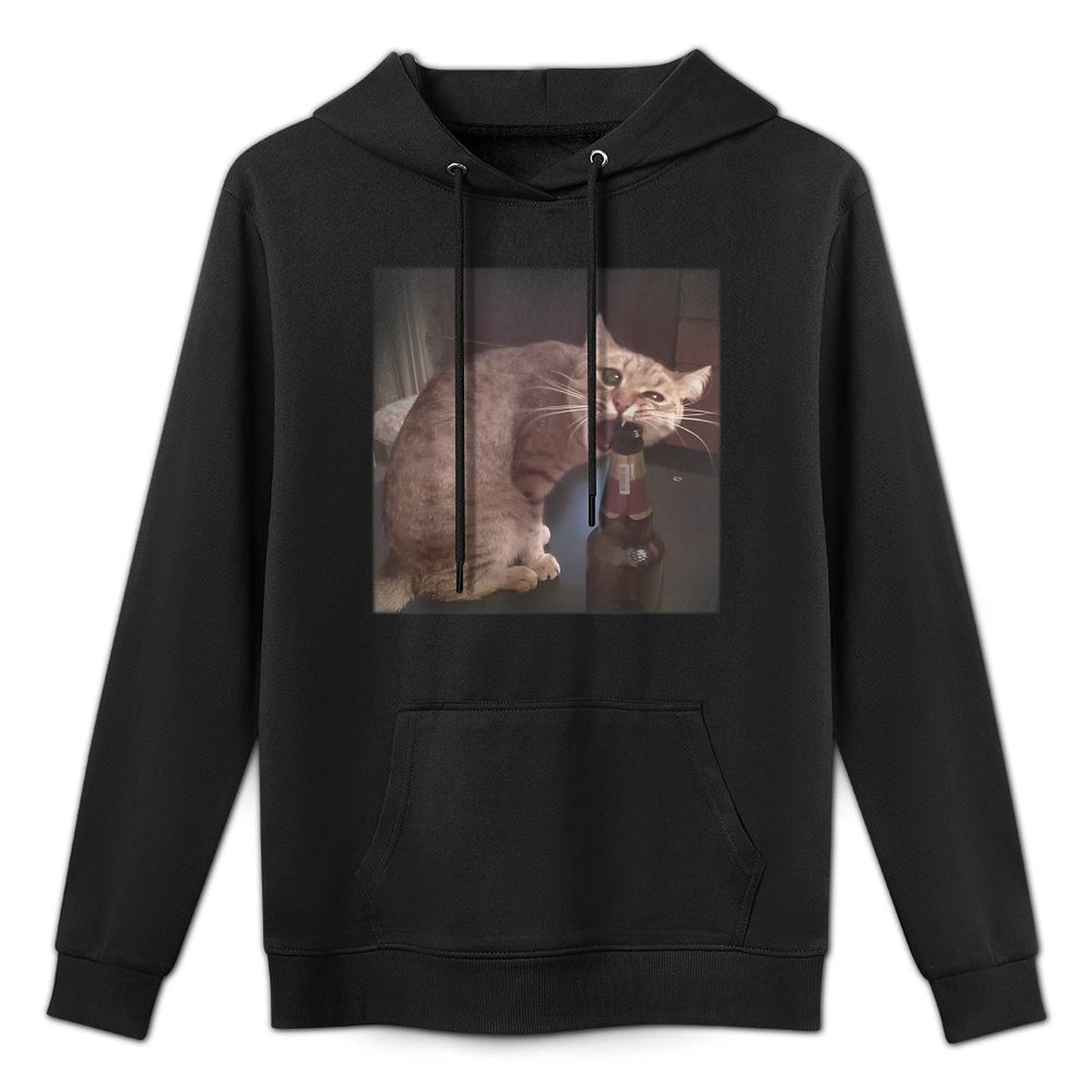 Funny Beer Cat Meme Humor Party Animal Gifts Men Women Layering Staple Hoodie