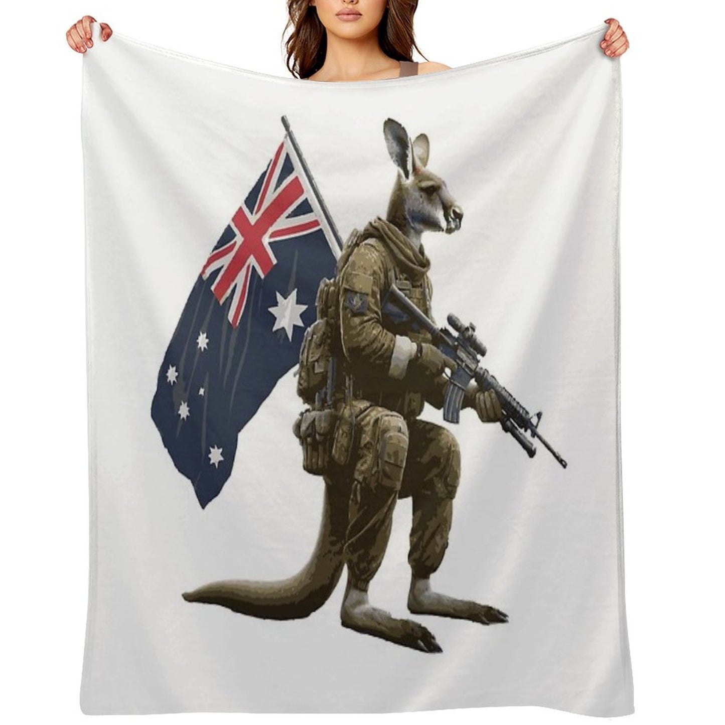 Aussie Army Digger Easy Care Throw Blanket