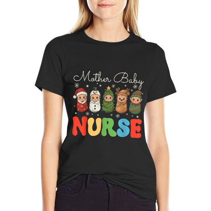 Mother Baby Nurse Christmas MBU Postpartum Nursing Xmas  Odor-resistant T-Shirt
