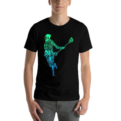 Lacrosse Player Youth Men Boys Kids  Slim-fit Cut T-Shirt