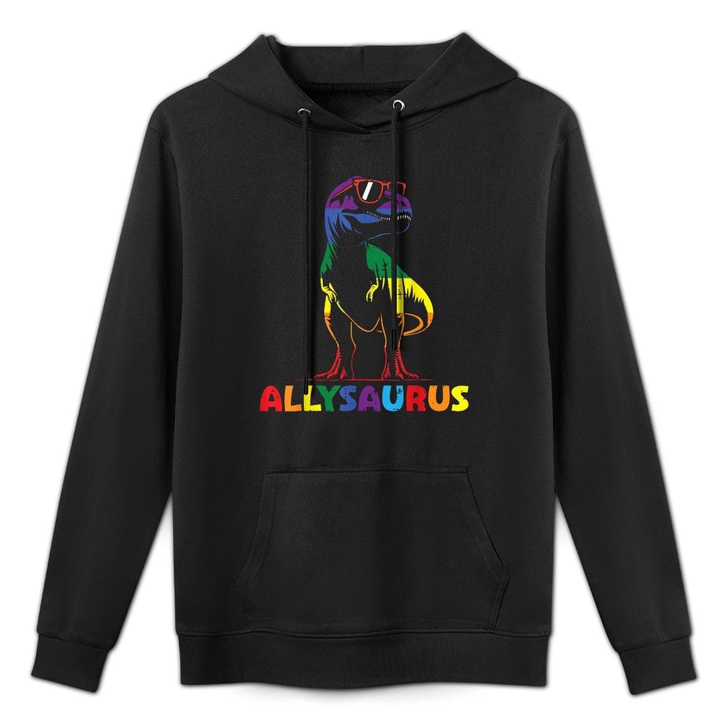Gay Pride Month Allysaurus Dino Trex LGBTQ Ally Boys Kids Versatile Streetwear Hoodie