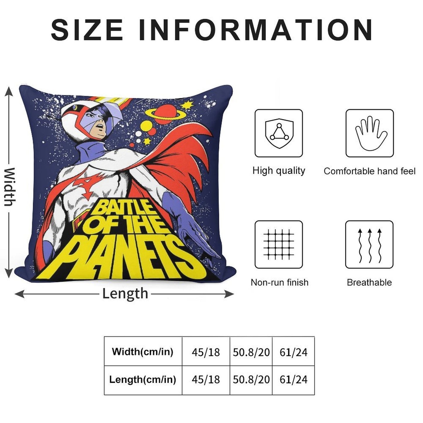 BATTLE OF THE PLANETS! Soft Easy Maintenance Throw Pillow