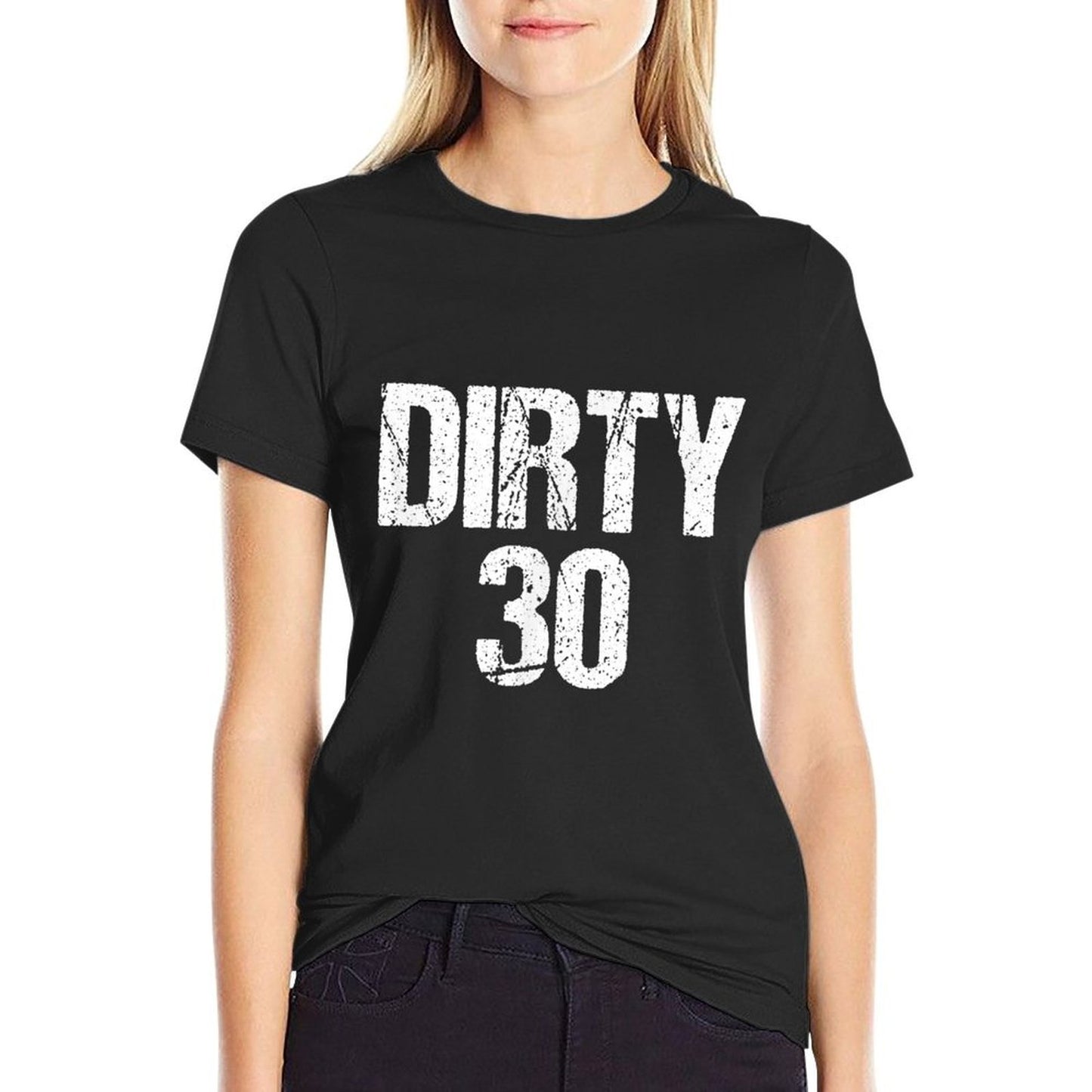 Dirty 30 30th Birthday Party 30 Year Old Tees Gift  Oversized Silhouette T-Shirt