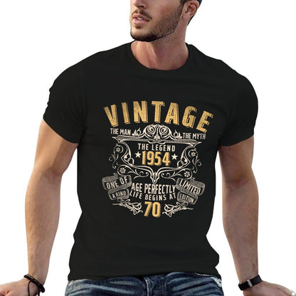 70 Year Old Gift Vintage 1954 Man Myth Legend 70th Birthday  Wrinkle-resistant T-Shirt