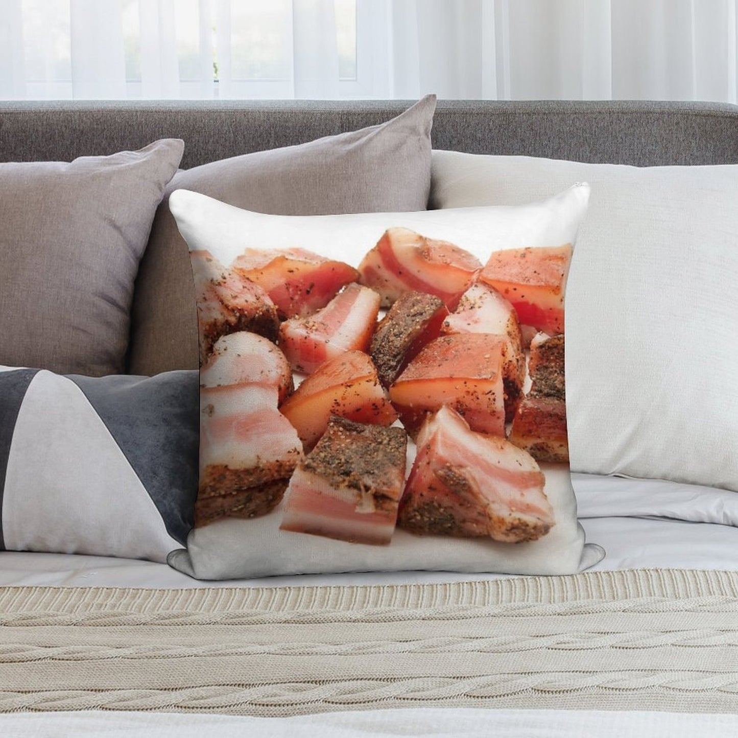 Italian Guanciale Soft Luxury Feel Throw Pillow