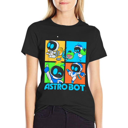 Astro Bot Rescue Mission Fighting Pose Video Game Fade-proof Color T-Shirt